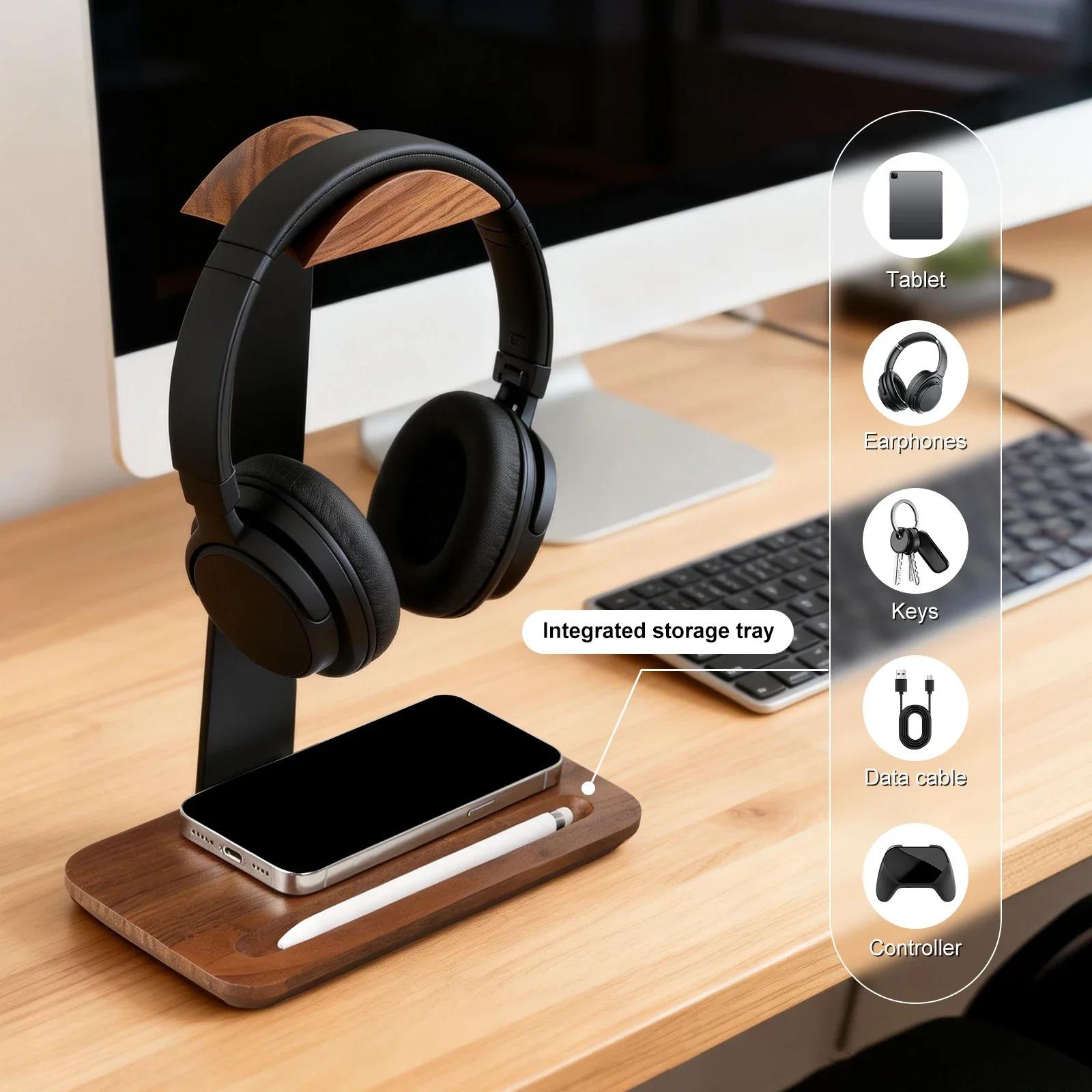 Universal Wood Headphone Stand - đánh giá và giá Outdoor Furniture Wood